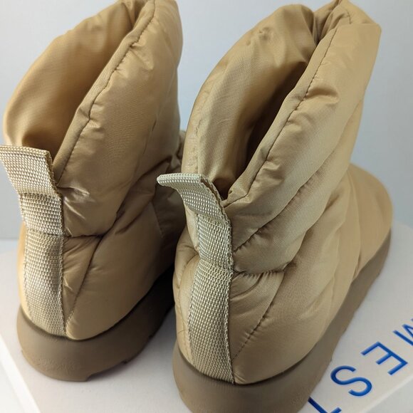 NWB Piumestudio Luna Camel Pillow Boot Womens 39/8 Evereve Ankle Bootie Vegan - Picture 2 of 7